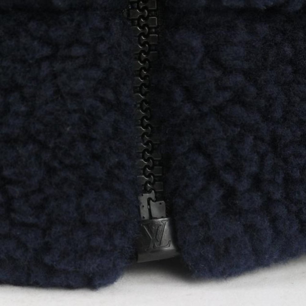 Louis Vuitton Men's S LV x Nigo Jacquared Damier Fleece Blouson Zip Jacket - Picture 12 of 12